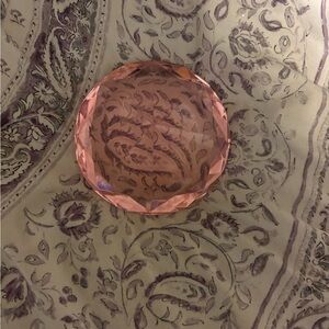 Elegant Pink Crystal Paperweight